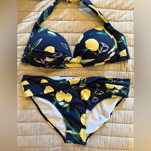 Joules lemons 2-piece swimsuit